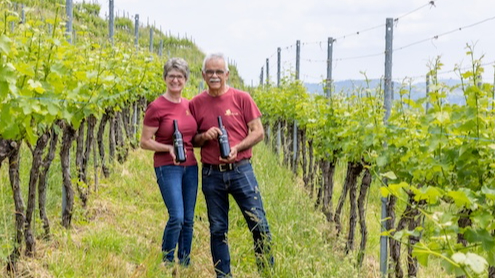 Markus und Sonja in den Reben