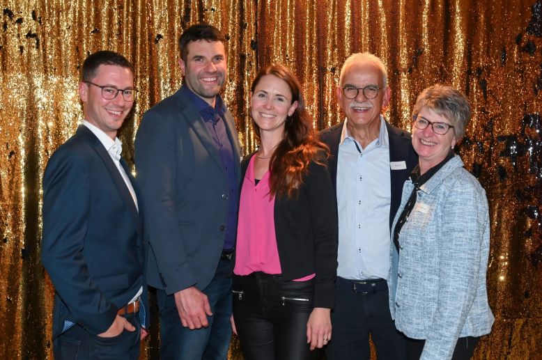 Die Winzer: Michael Brüschweiler, Martin und Silvana Wolfer, Markus und Sonja